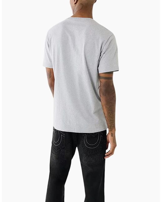 True Religion White 108017 T Shirts Crew Neck Tee for men