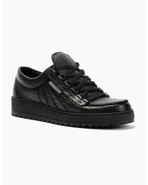 Mephisto Black Mamouth 714 Leather Shoes for men
