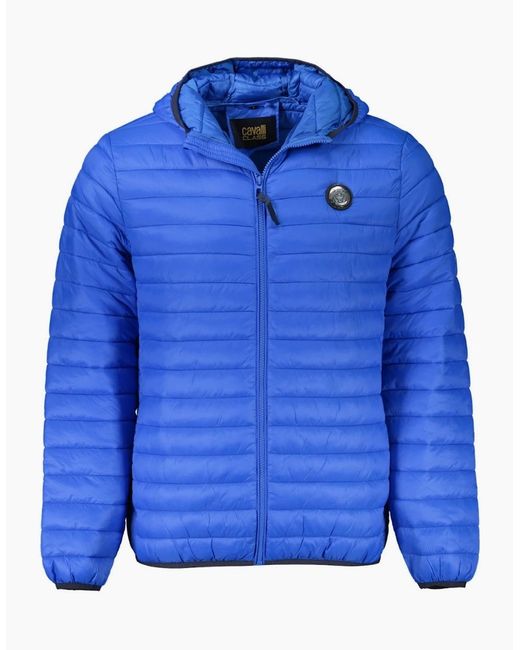 Roberto Cavalli Blue Poliammide Jacket for men