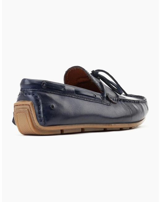 Base London Blue Brooks Loafers for men