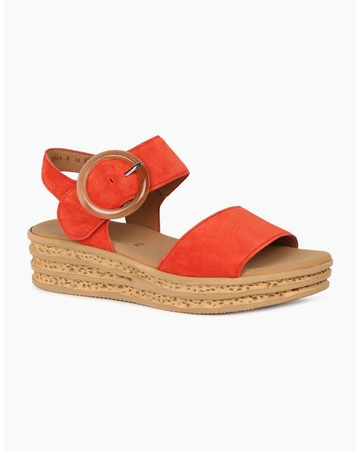 Gabor Orange Andre Sandals
