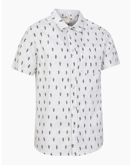 Mountain Warehouse White Preston Illustration Shirt for men