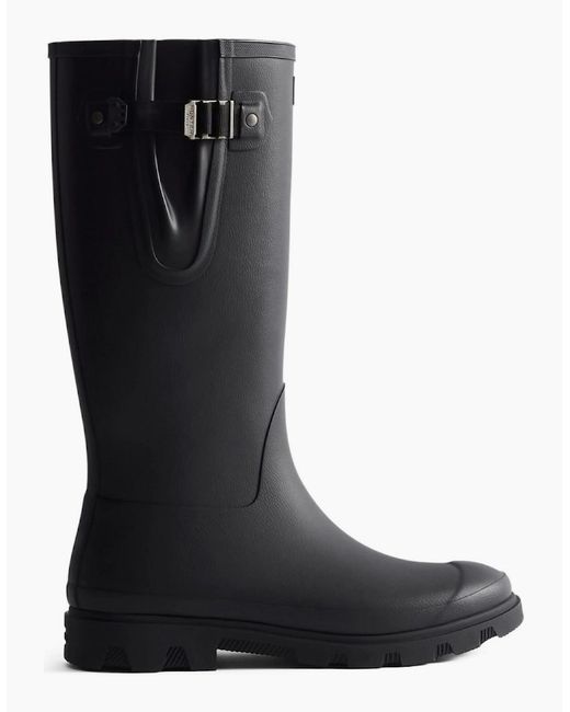 Hunter Black Downpour Adjustable Wellingtons