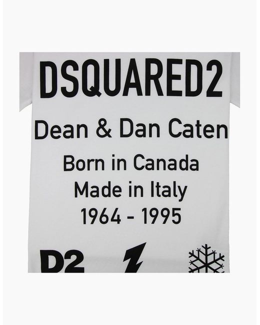 DSquared² White Dean & Dan Symbol T-Shirt for men