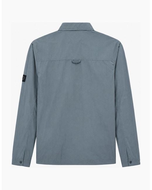 Marshall Artist Blue Cayton Overshirt Storm for men