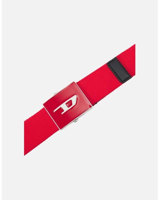 DIESEL Red B-Plakue Webbing Belt Work Belt Metal Buckle Waistbelt Army Golf New for men