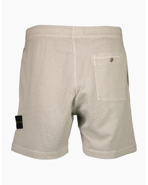 Stone Island Natural Old Treatment Jogger Shorts for men