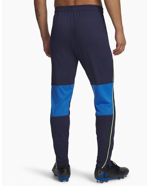 Under Armour Blue Chal Solid Patterned Slim Athletic Pants for men