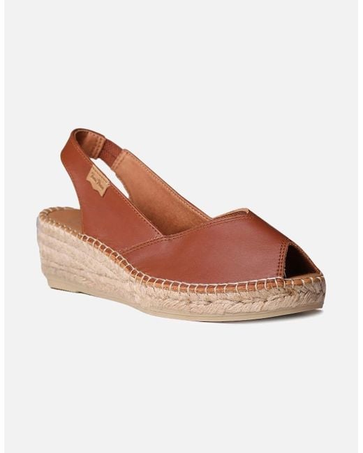 Toni Pons Brown Bernia Wedge Heel Espadrilles Sandals