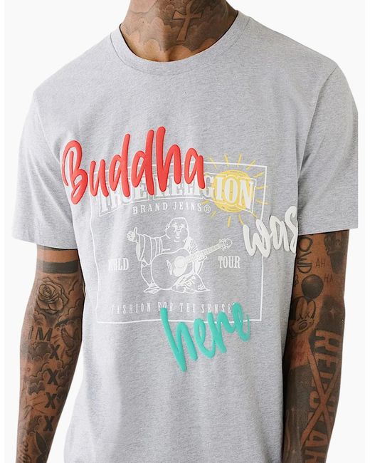 True Religion White 108017 T Shirts Crew Neck Tee for men