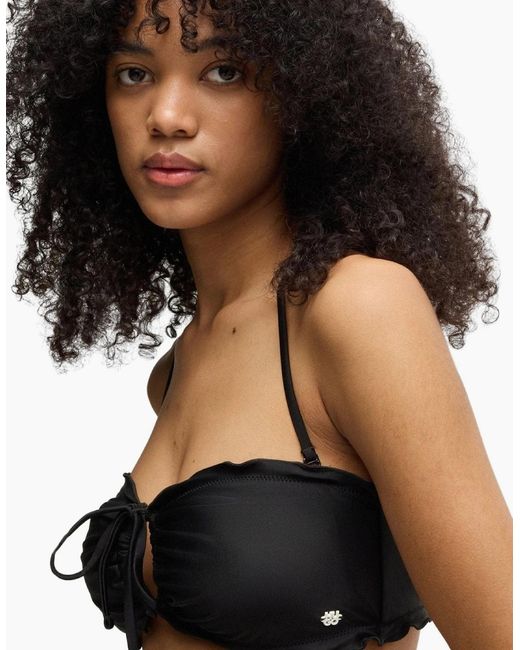 Boss Black Ruffle Bikini Top