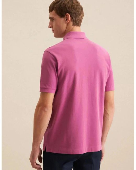 Seidensticker Pink Regular Fit Pique Polo Shirt Dark for men