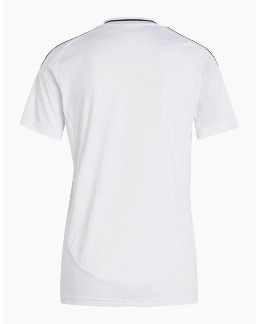 Adidas White Jersey Raglan Sleeve V-Neck Competition T-Shirt
