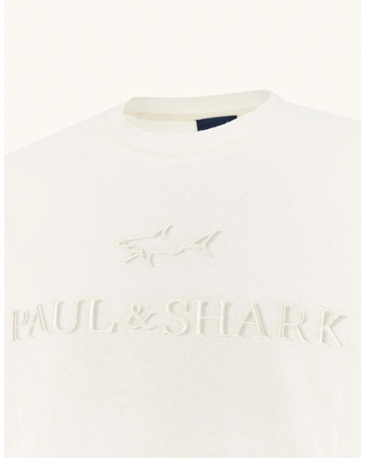 Paul & Shark White Chest Logo T-Shirt 108 for men