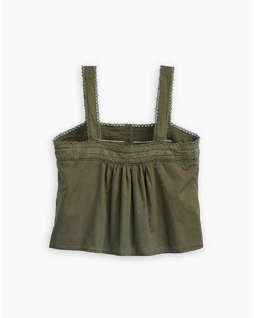 Levi's Green Levi's Cici Square Neck Camisole Tank