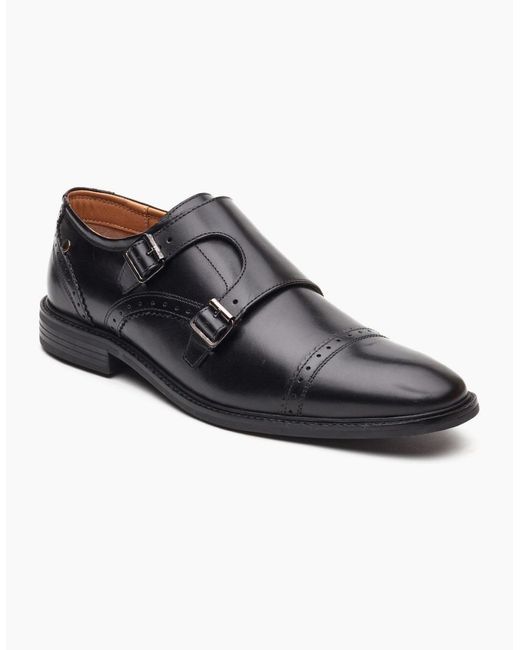 Base London Black Henley Monk Shoes for men