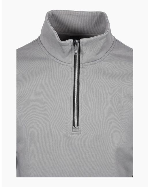 Moose Knuckles Gray Hartsfield Half Zip Industry for men