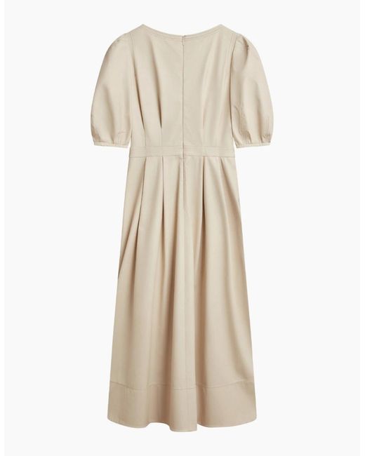 Ted Baker Natural Tamega Faux Leather Ivory Midi Dress