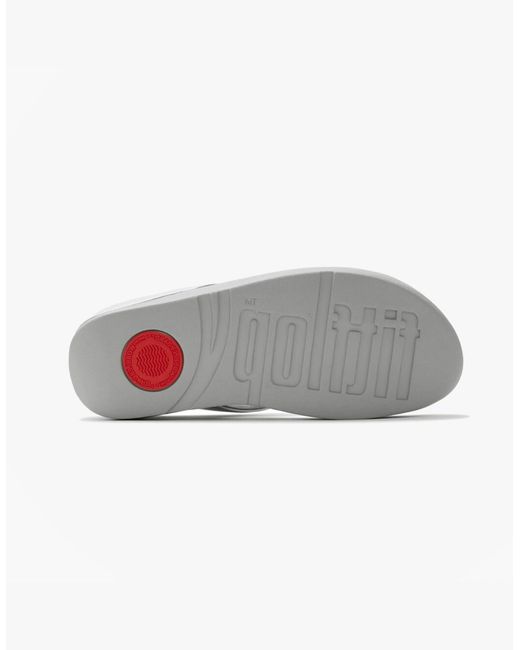 Fitflop White Fino Pearls And Crystal Toe-Post Sandals