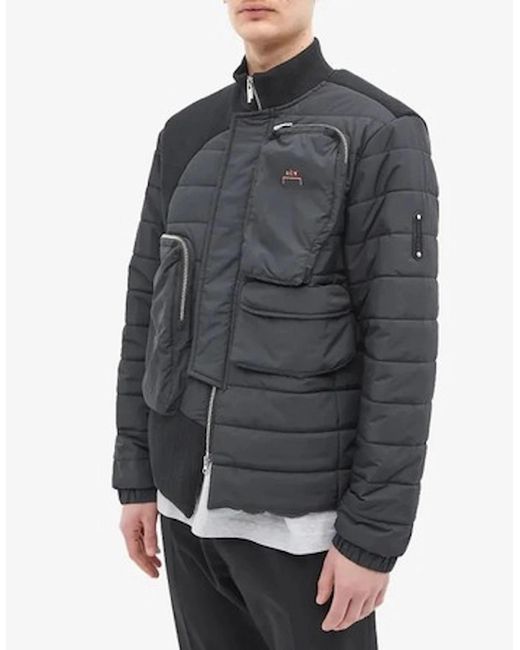 A_COLD_WALL* Black Asymmetrical Padded Jacket for men