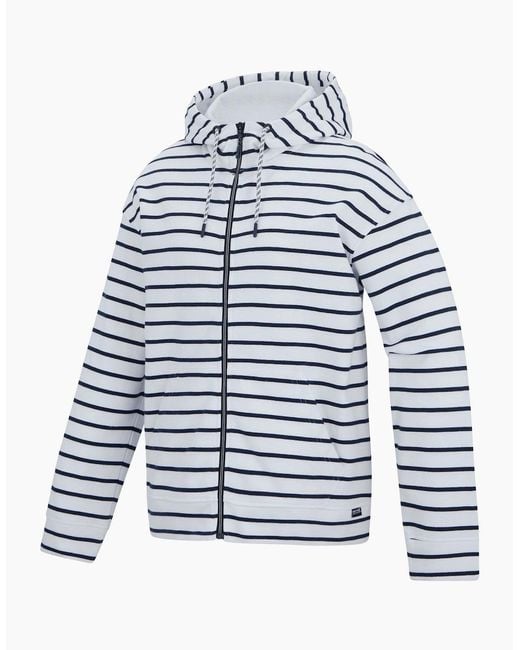 Regatta Blue Ladies Bayletta Striped Full Zip Hoodie