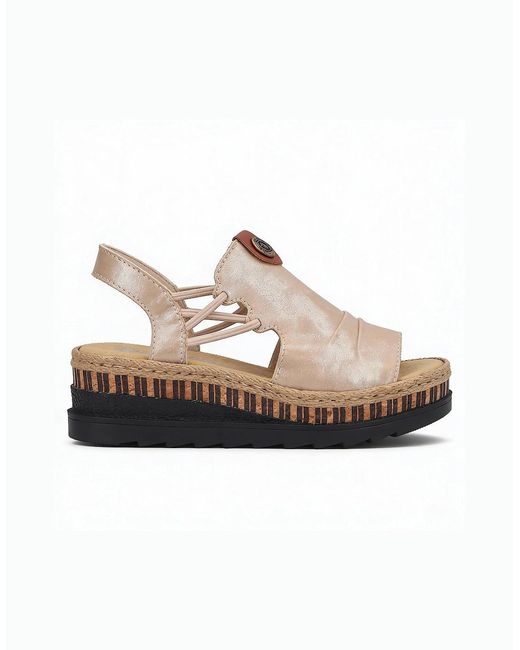 Rieker White V7972-60 Slingback Sandals