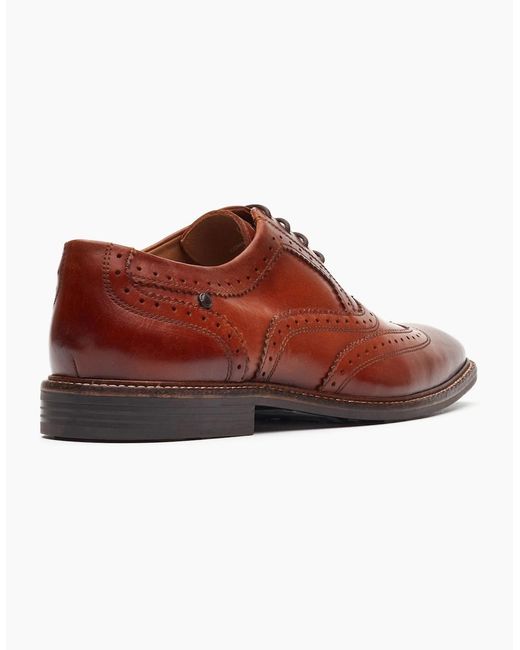 Base London Brown London Clarence Brogue Shoes Tan for men