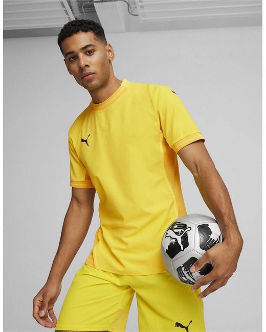 PUMA Yellow Teamfinal Jersey T-Shirt for men