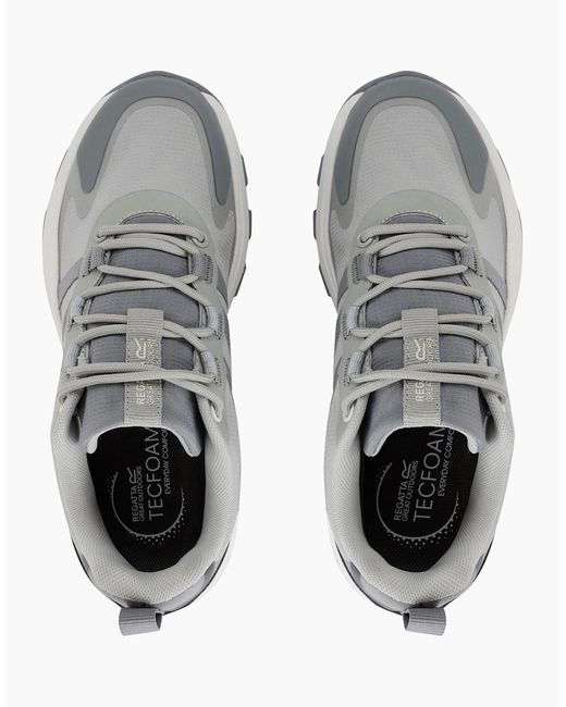 Regatta Gray Ladies Leighton Synthetic Leather Trainers