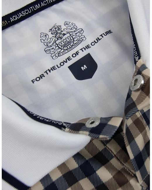 Aquascutum Black Since 1851 Soccer Polo 28 for men