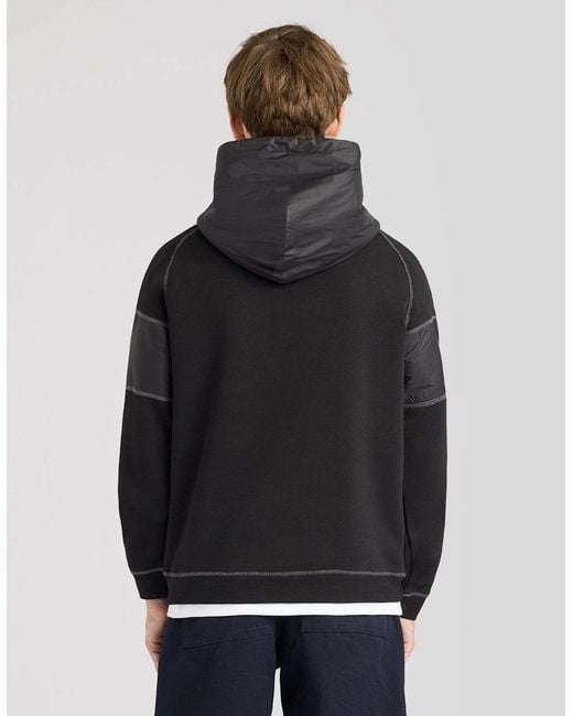 Lyle & Scott Black Contrast Panel Hoodie for men
