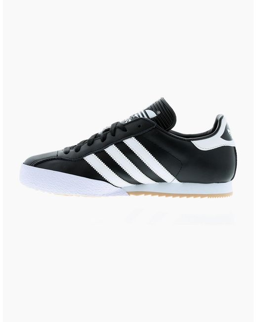 Adidas Originals Black Trainers Samba Super Leather Lace Up Uk Size for men