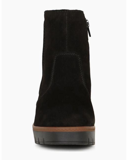 Rieker Black Connecticut Wedge Heel Boots