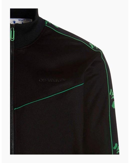 Off-White c/o Virgil Abloh Black Ow Face Band Slim Tracktop for men