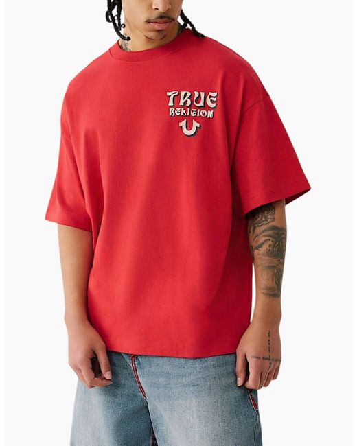 True Religion Red 109297 T Shirts for men
