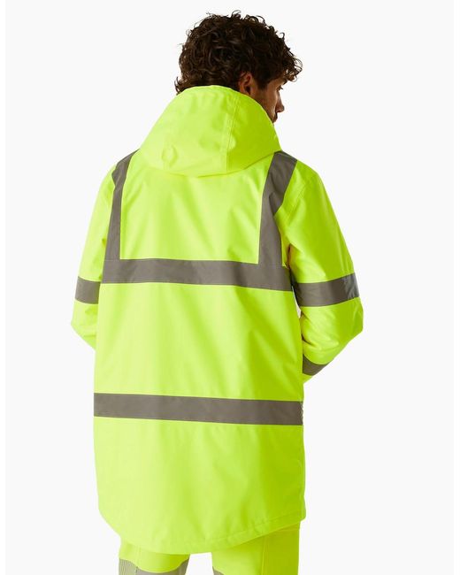Regatta Yellow Pro Contract Dover Hi-Vis Parka for men