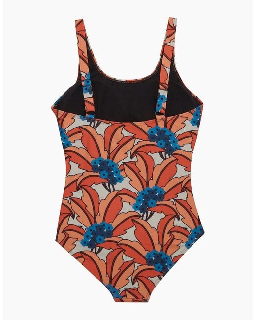 Regatta Red Ladies Orla Kiely Tropical One Piece Swimsuit