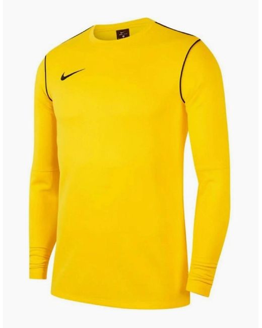 Nike Yellow Park 20 Crew Neck Long Sleeve Jersey T-Shirt for men