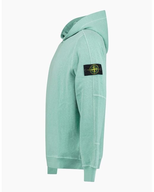 Stone Island Green Cotton Hoodie Sweatshirt for men