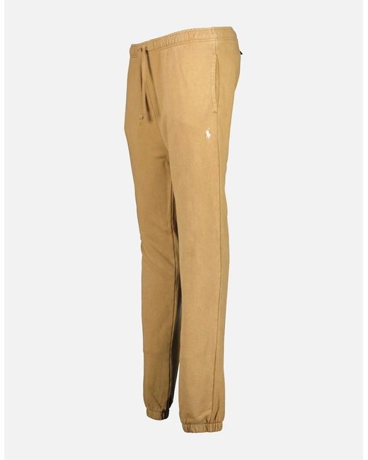 Ralph Lauren Natural Loopback Terry Logo Track Pants for men