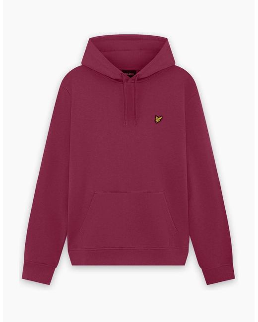 Lyle & Scott Red Everyday Loopback Cotton Hoodie for men