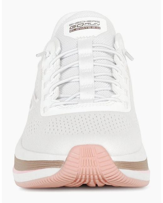 Skechers White Go Run Elevate Slip