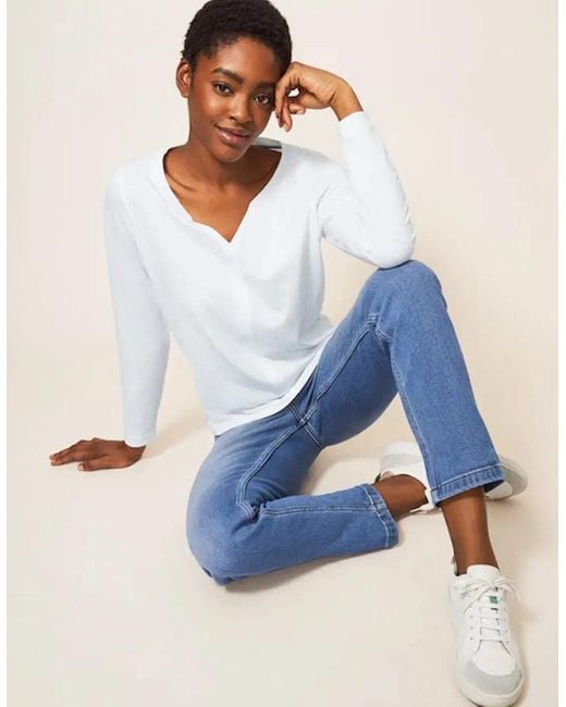 White Stuff White Nelly Ls Tee Brilliant