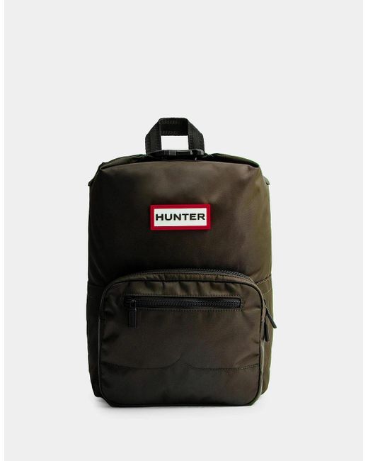 Hunter Black Nylon Pioneer Medium Topclip Backpack