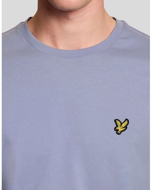 Lyle & Scott Blue Cotton Crew Neck T-Shirt for men