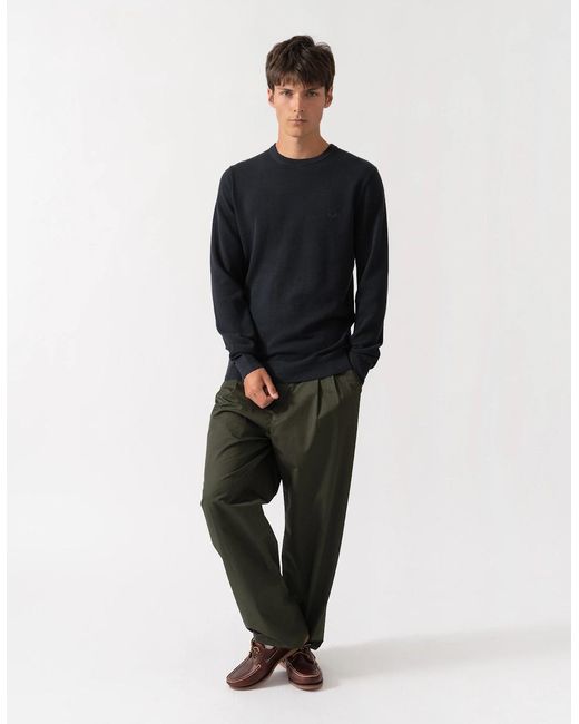 Fred Perry Black Pique Stitch Jumper for men