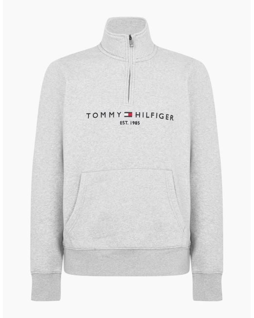 Tommy Hilfiger Gray Sweatshirts Half-Zip Sweats for men