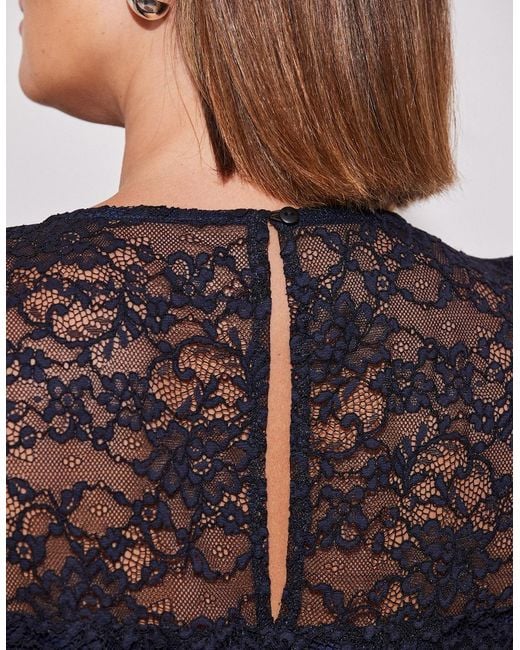 Live Unlimited London Blue Lace Midaxi Dress