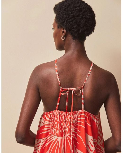 Ro&zo Red Petite Floral Halterneck Dress