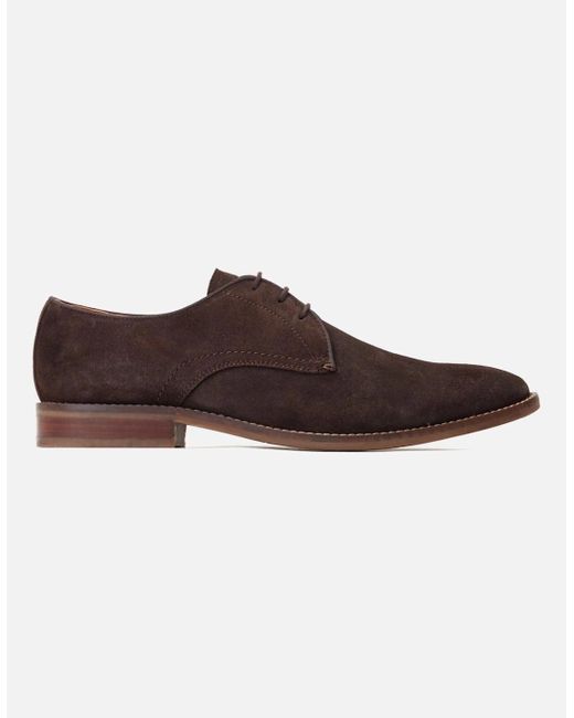 Base London Brown Bronte Derby Shoes for men